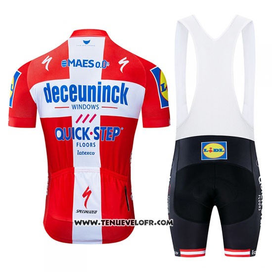 2019 Maillot Ciclismo Deceuninck Quick Step Champion Suisse Manches Courtes et Cuissard